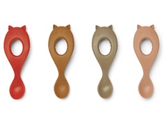 Liewood multi mix baby spoons Liva silicone (4-pack)